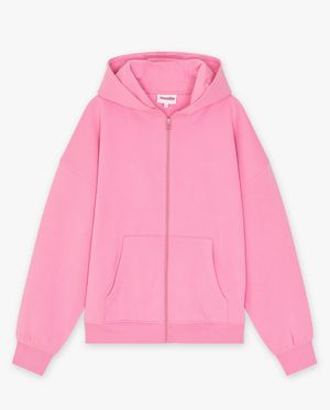 Roze sweatvest met kap, XXS-XL - CAMILLE x JBC