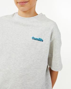 T-shirts - T-shirt gris &agrave; inscription
