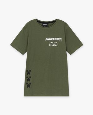 T-shirts - T-shirt vert fonc&eacute; Minecraft