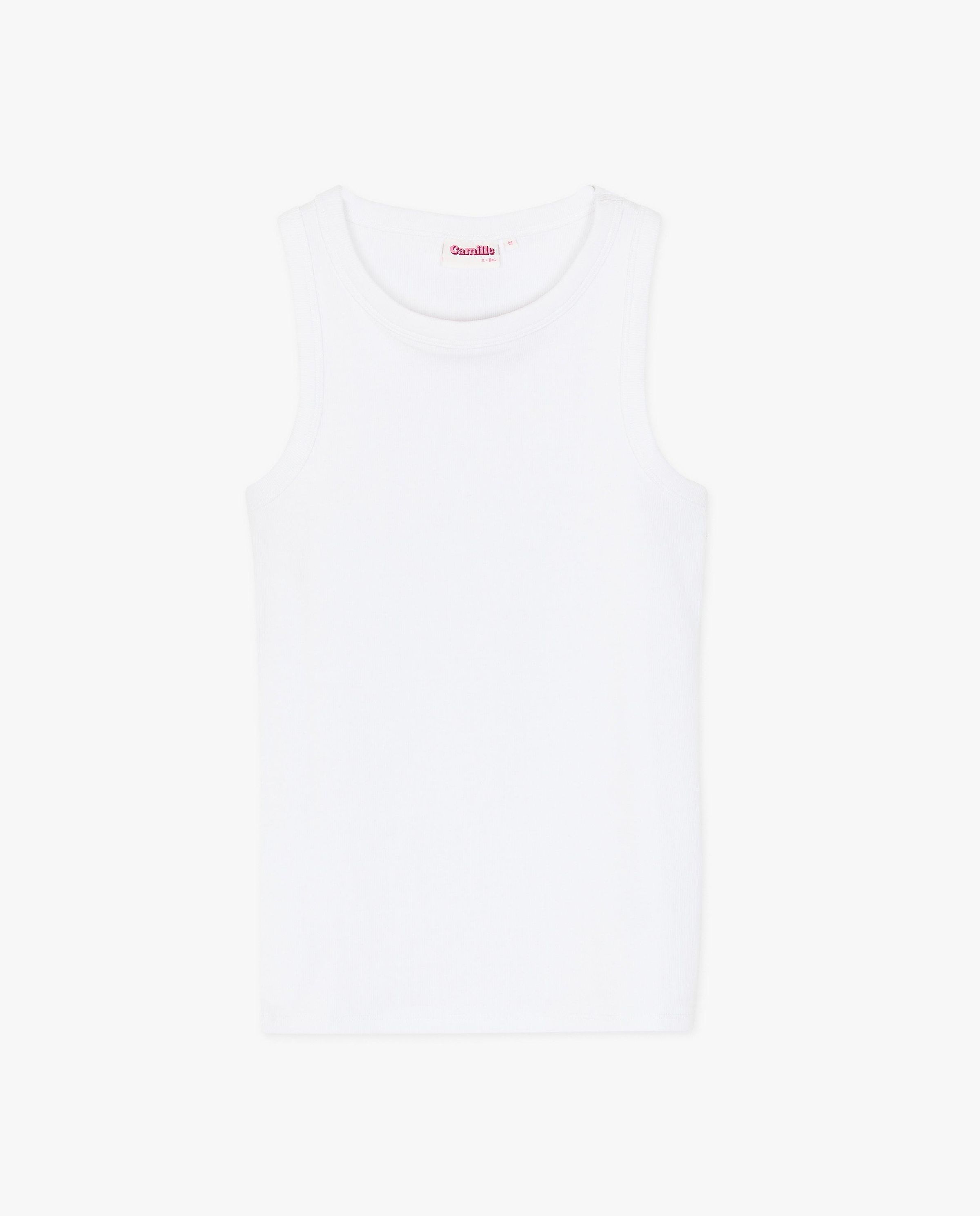 Top blanc avec une broderie, XXS-XL - CAMILLE x JBC