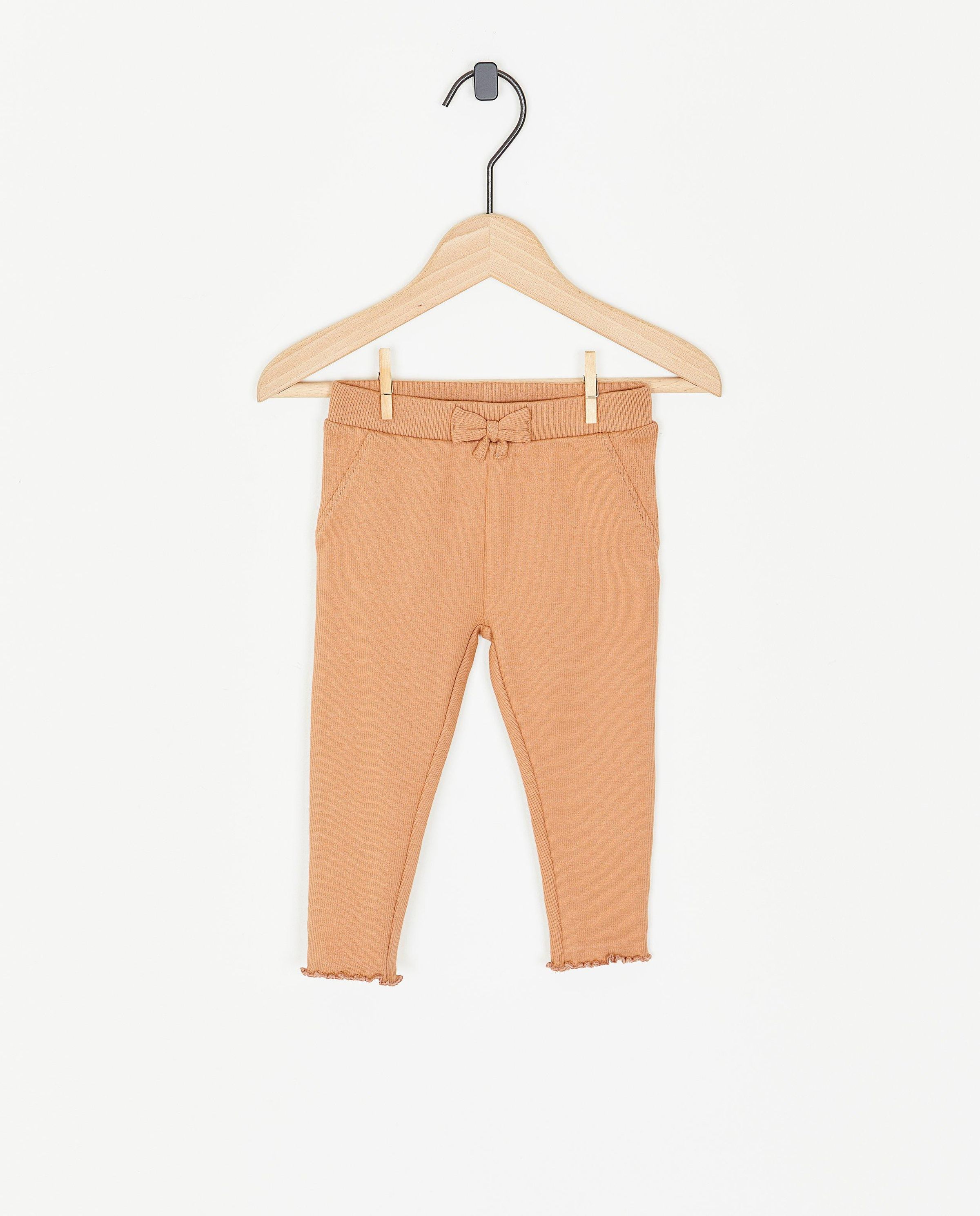 Oudroze legging met rib - Cuddles and Smiles