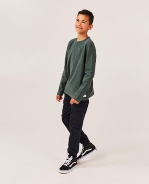 Longsleeve met wafelpatroon, 7-14 jaar - Fish & Chips