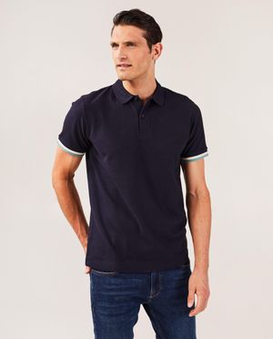 Polo's - Donkerblauwe polo, regular fit
