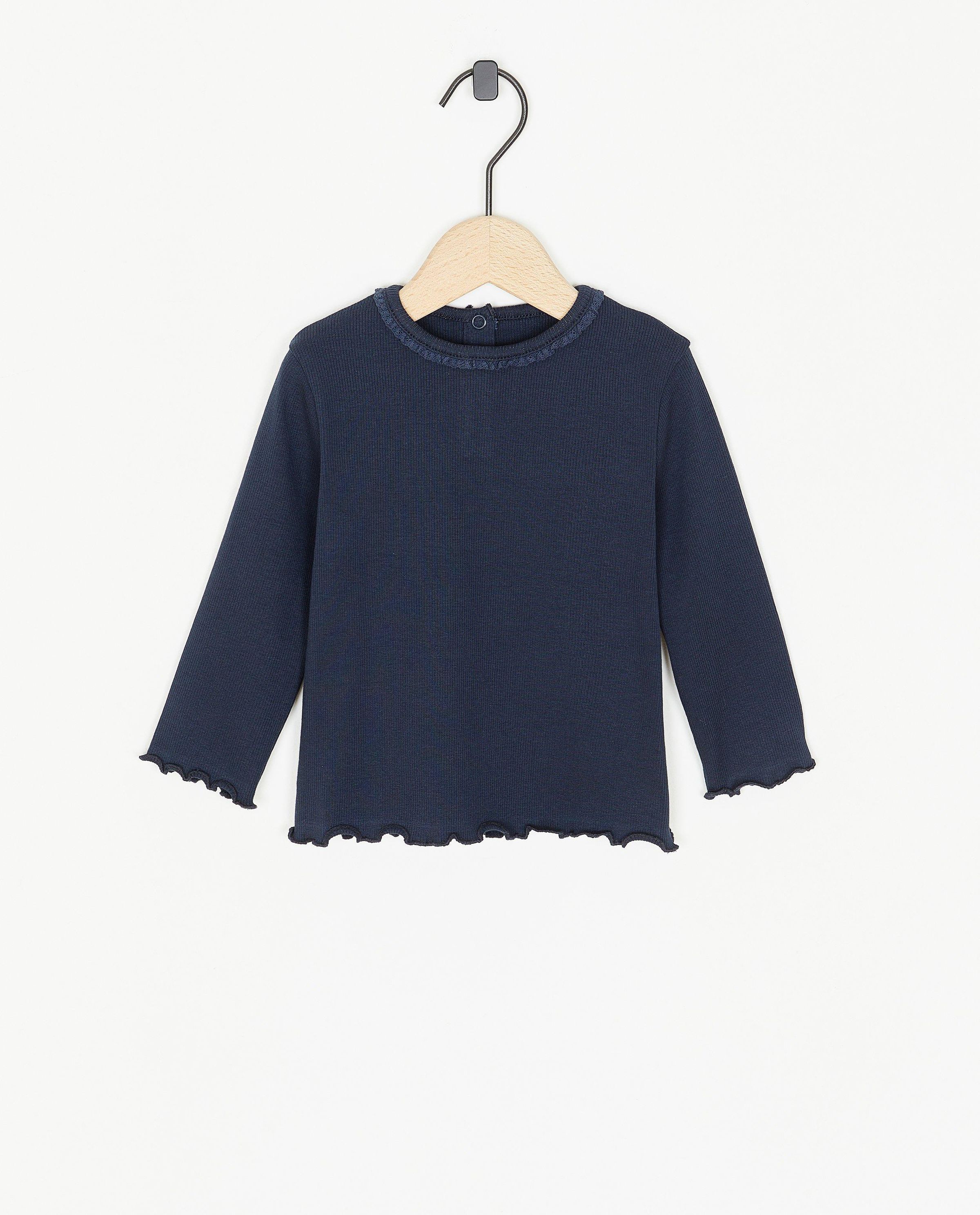 Offwhite longsleeve met rib - Cuddles and Smiles