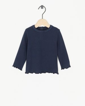 Offwhite longsleeve met rib - Cuddles and Smiles