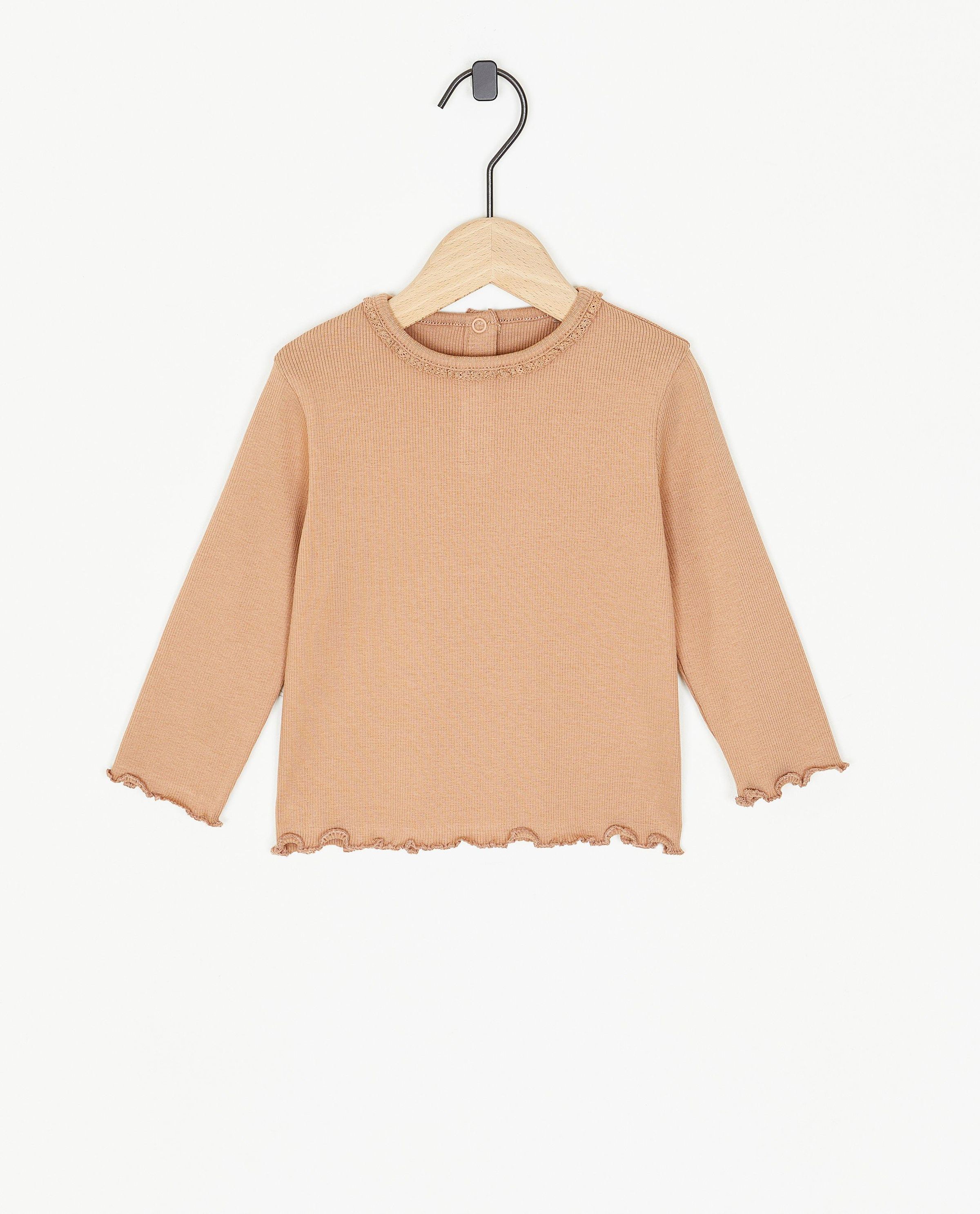 Offwhite longsleeve met rib - Cuddles and Smiles