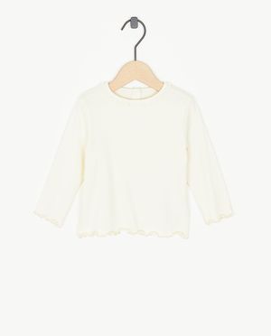 Offwhite longsleeve met rib - Cuddles and Smiles