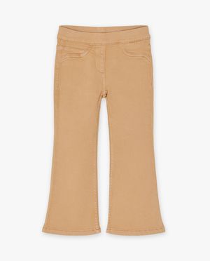 Pantalons - Pantalon brun clair &agrave; pattes d&rsquo;&eacute;l&eacute;phant (flared)