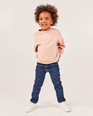 Donkerblauwe jeans, straight fit - Milla Star