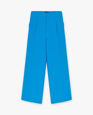 Broeken - Blauwe broek met structuur