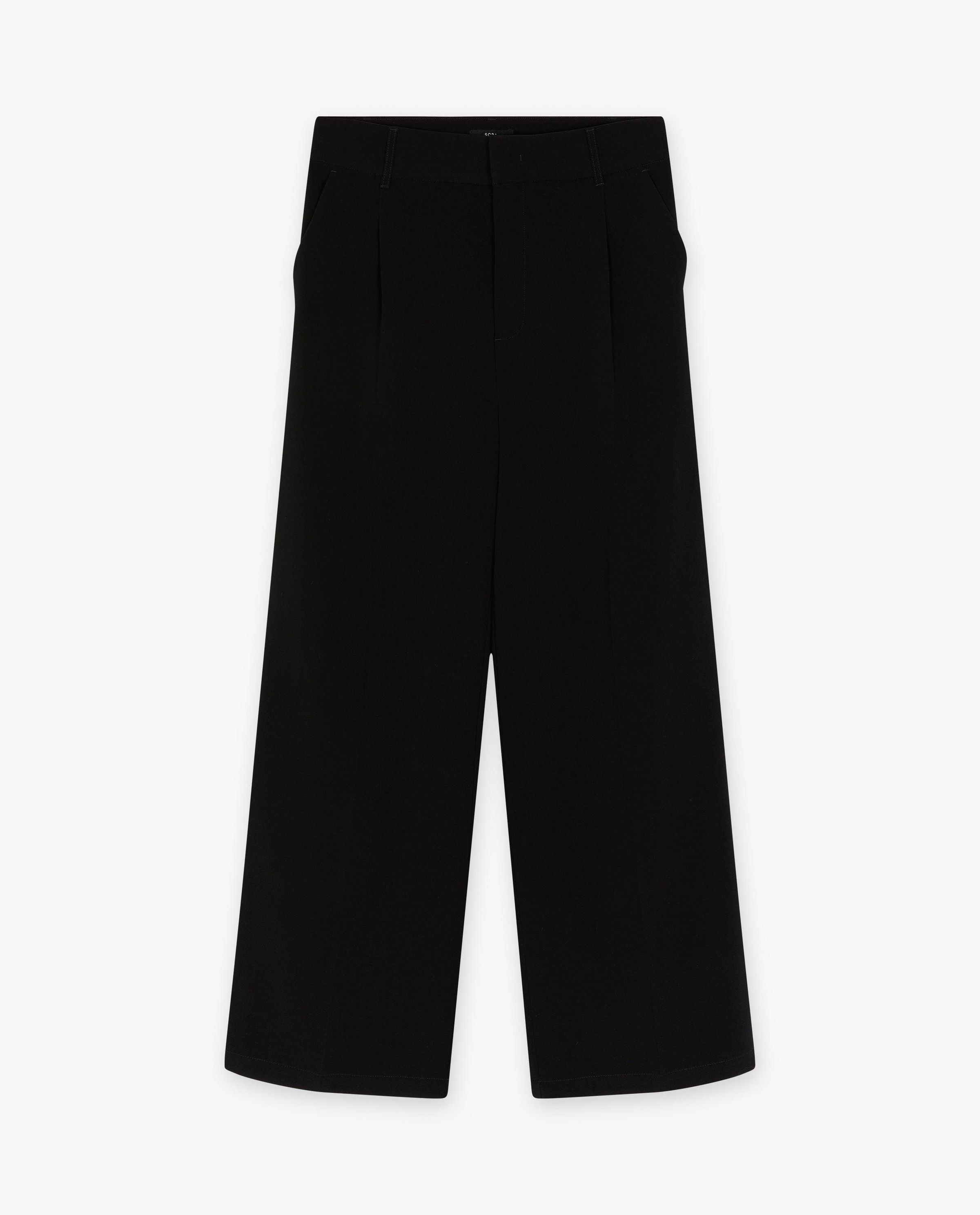 Donkerrode broek met structuur - Sora