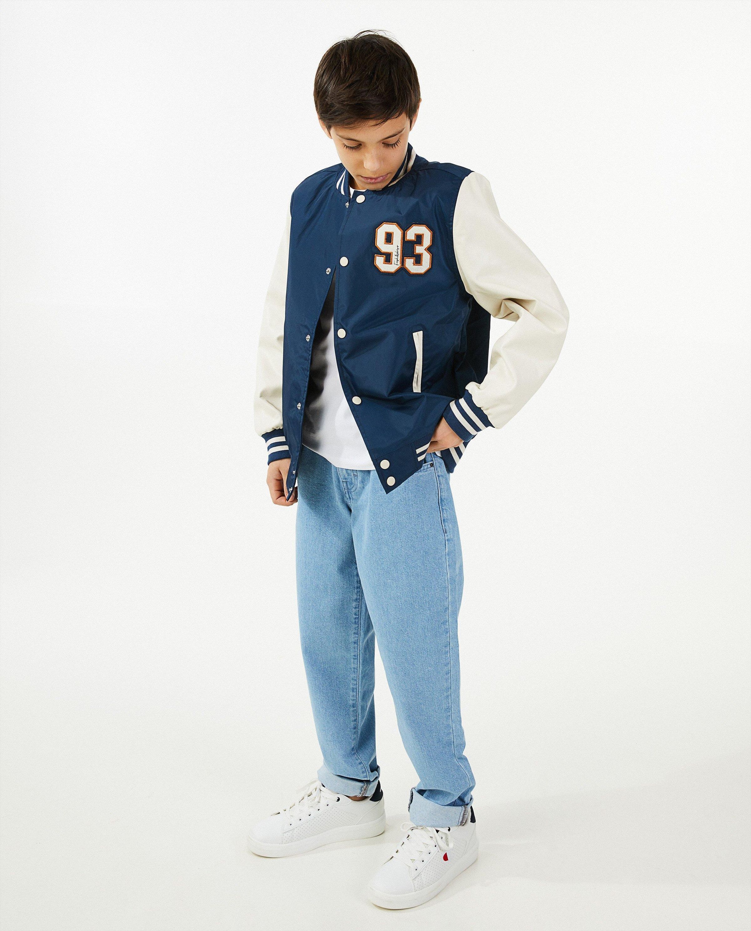 Donkergrijze jeans, loose fit - Fish & Chips