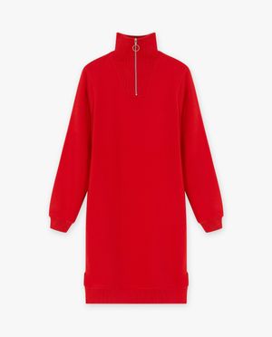 Kleedjes - Rode sweaterjurk