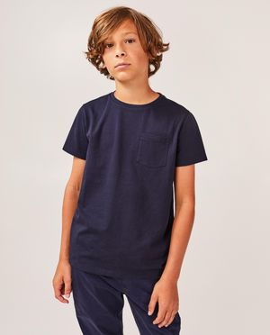 T-shirts - T-shirt bleu fonc&eacute;