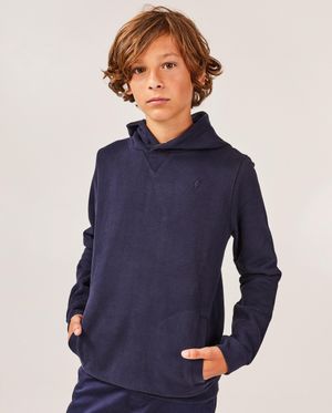 Sweats - Hoodie bleu fonc&eacute;