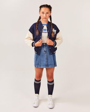 College sweatvest met opschrift - Fish & Chips