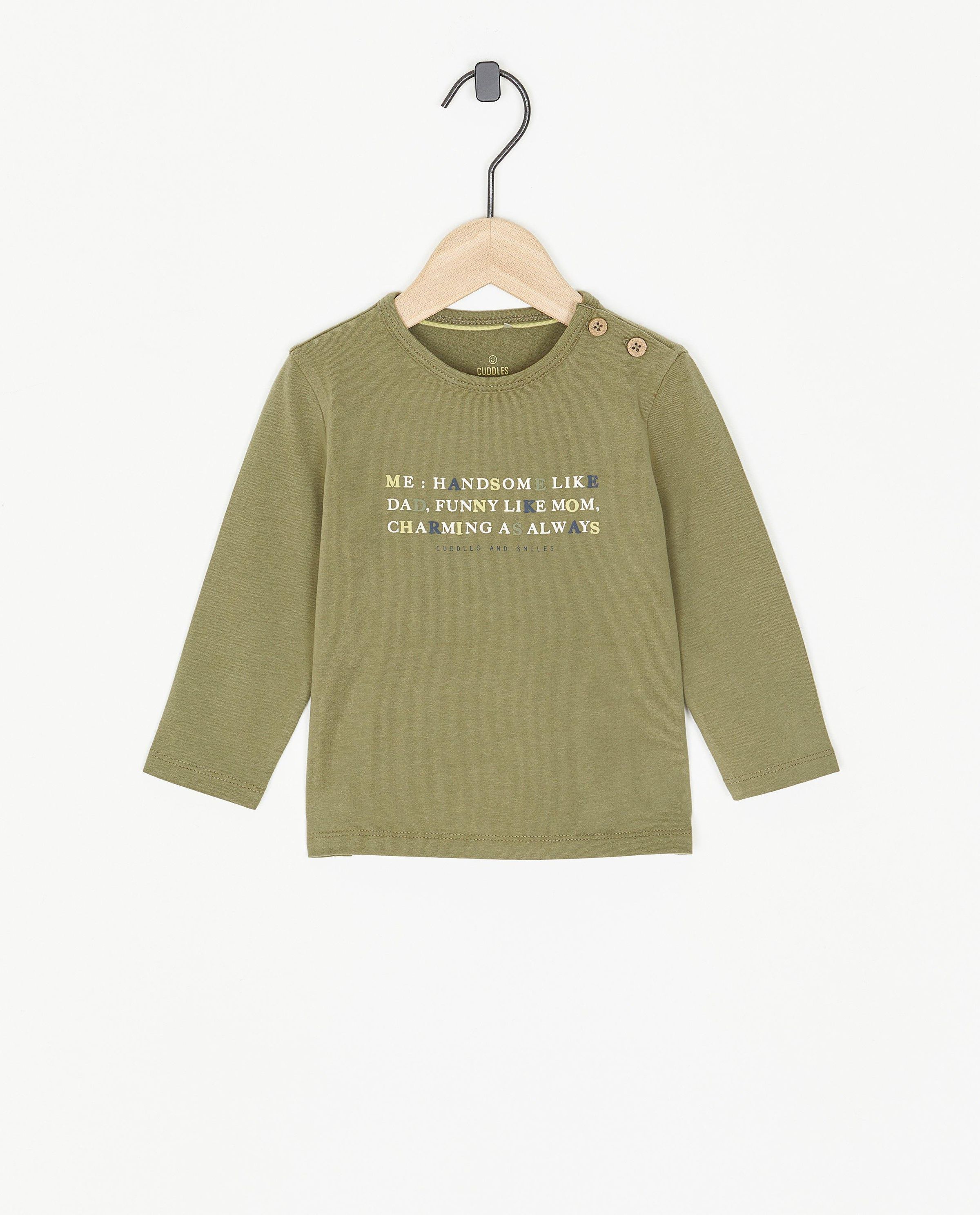 Longsleeve met opschrift - Cuddles and Smiles