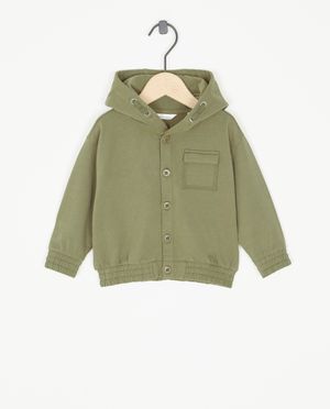 Cardigan - Groene cardigan met kap