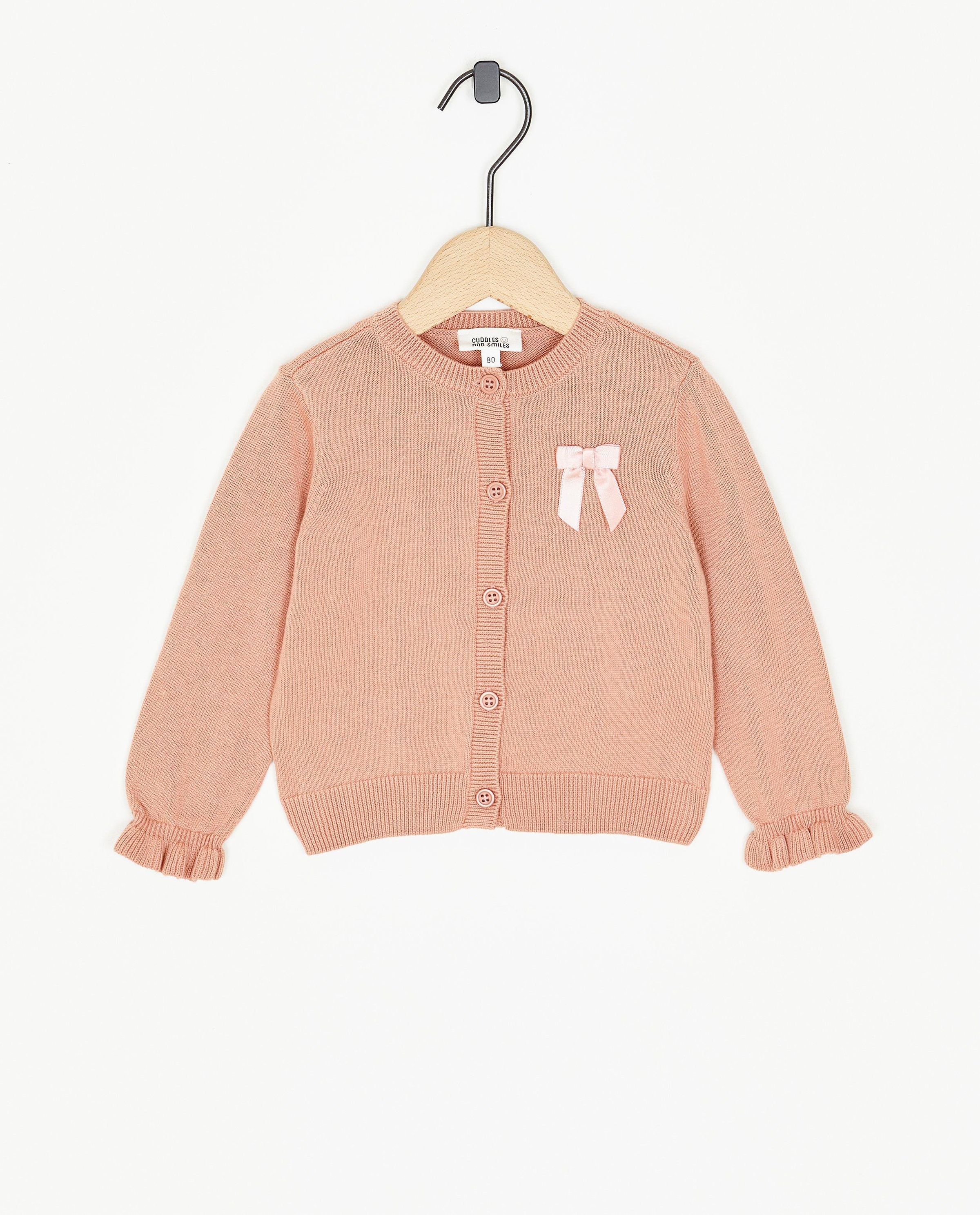 Cardigan rose, F&ecirc;te - Cuddles and Smiles