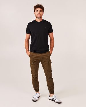 Donkergroene broek, cargo fit - Quarterback