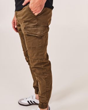 Broeken - Donkergroene broek, cargo fit