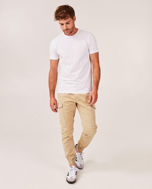 Pantalon vert fonc&eacute;, coupe cargo - Quarterback