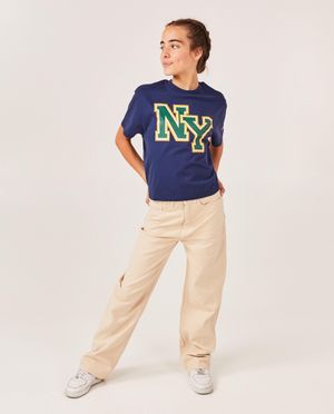 Jeans - Beige broek, straight fit
