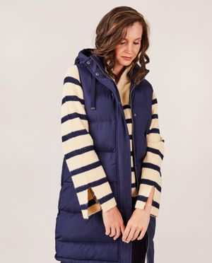Donsjassen - Lange groene bodywarmer