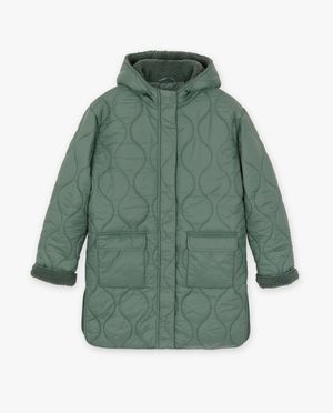 Poncho's en teddy's - Groene quilted jas