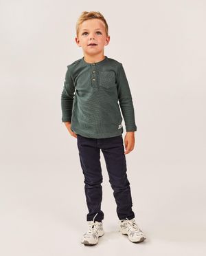 Pantalons - Pantalon bleu fonc&eacute;, slim fit