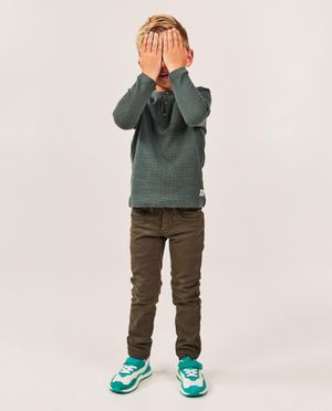 Pantalons - Pantalon bleu fonc&eacute;, slim fit