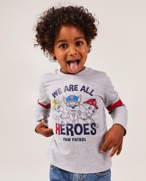 T-shirts - Grijze longsleeve met PAW Patrol-print