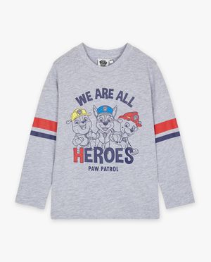 T-shirts - Grijze longsleeve met PAW Patrol-print