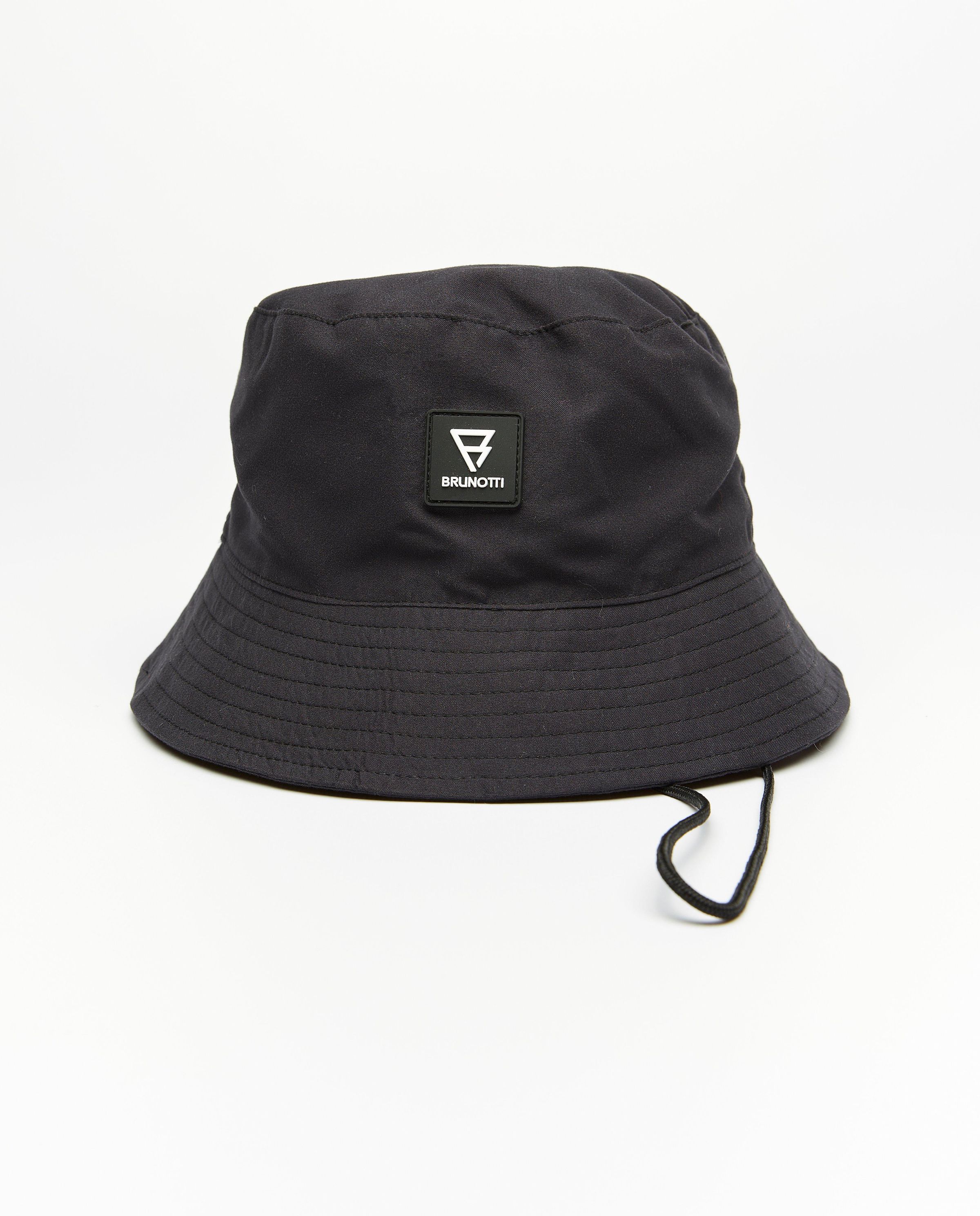 Zwart vissershoedje met patch - Brunotti