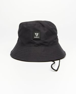 Zwart vissershoedje met patch - Brunotti
