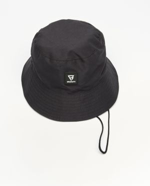 Breigoed - Zwart vissershoedje met patch