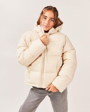 Poncho's en teddy's - Beige quilted jas