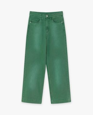 Jeans - Groene jeans, straight fit