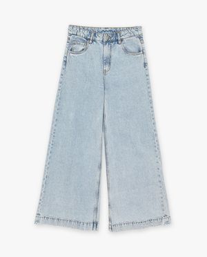 Jeans - Lichtblauwe jeans, wide leg fit