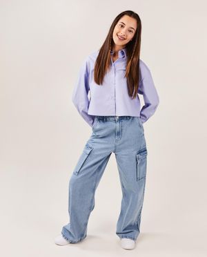Jeans - Blauwe jeans, cargo fit