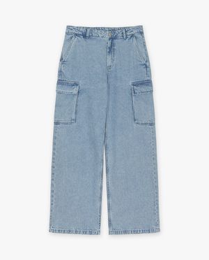 Jeans - Blauwe jeans, cargo fit