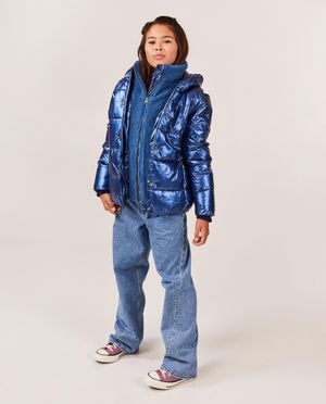Metallic jas met fleece voering - Fish & Chips