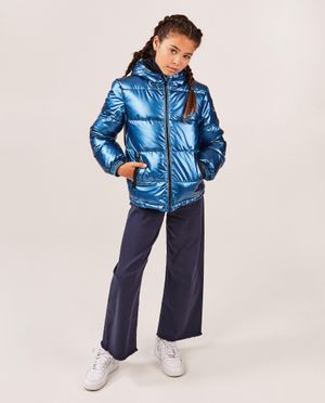 Blauwe metallic jas - Fish & Chips