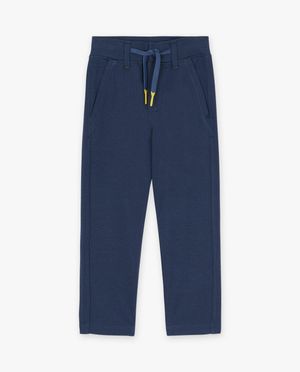 Broeken - Donkergroene broek met structuur
