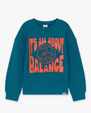 Sweaters - Donkerblauwe sweater met print