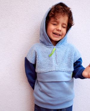 Sweats - Hoodie avec mati&egrave;re peluche
