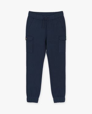 Broeken - Donkerblauwe joggingbroek, cargo fit