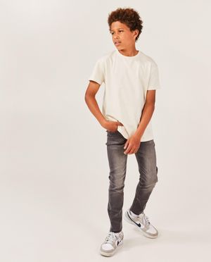 Jeans - Jeans slim fit gris fonc&eacute;, 7-14&nbsp;ans