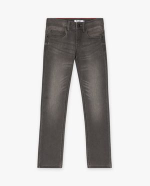 Jeans - Jeans slim fit gris fonc&eacute;, 7-14&nbsp;ans