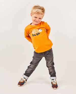 Jeans - Donkergrijze jeans, slim fit